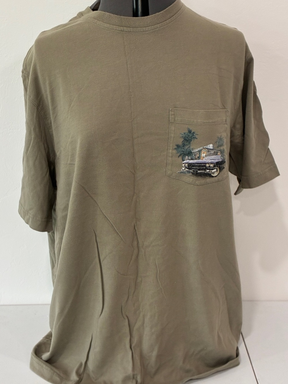 Roundtree & Yorke 2XT Cruisin 66 Route 66 Classic Car Pocket Tee Big & Tall